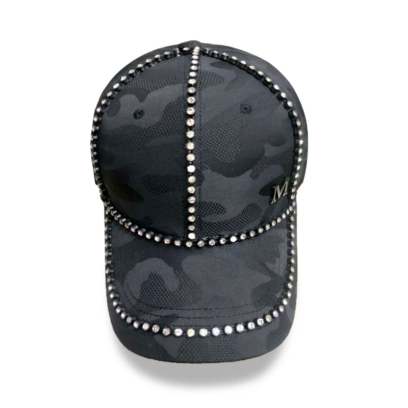 

Women Rhinestone Baseball Cap Bling Diamond hat Personality Girl Snapback Cap Gorras air permeability, mesh sun hat brand