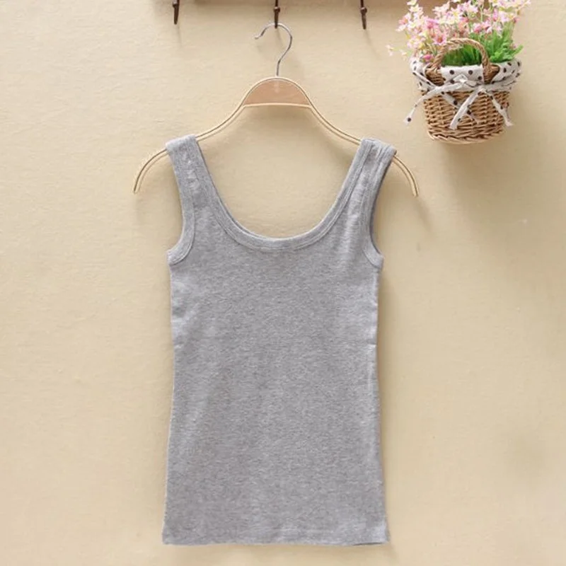 LERFEY Women Summer Tank Tops Women Sleeveless O Neck Loose T Shirt Ladies Vest Camisole Cotton Slim Tanks Clothings