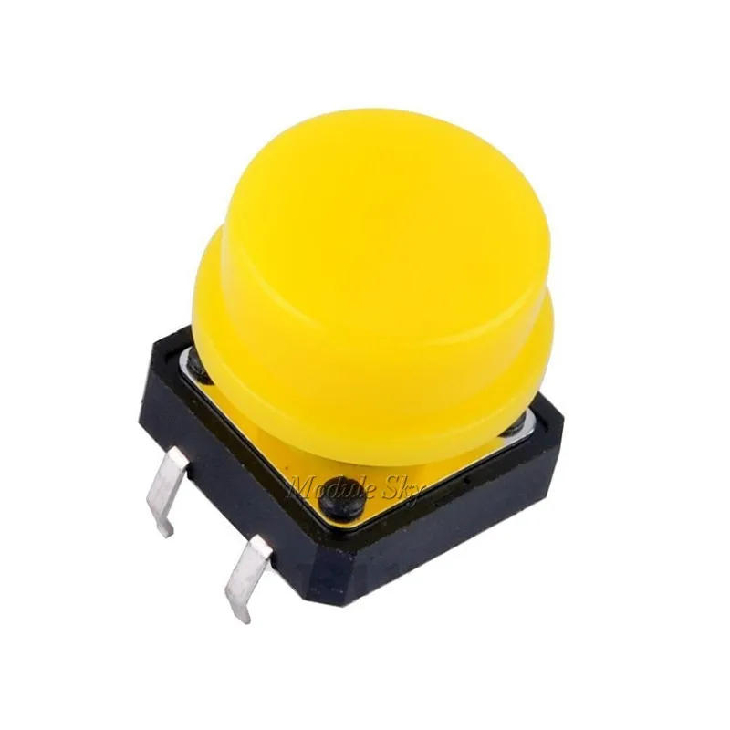 

10PCS New B3F Tactile Switch Key Button Switch 4 pins 12x12x7.3mm Yellow