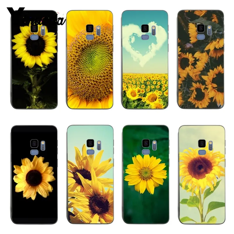 

Yinuoda sunflower Soft silicone coque Cover case For samsung S6 edge S8 S9 S7 S9Plus Note 8 9