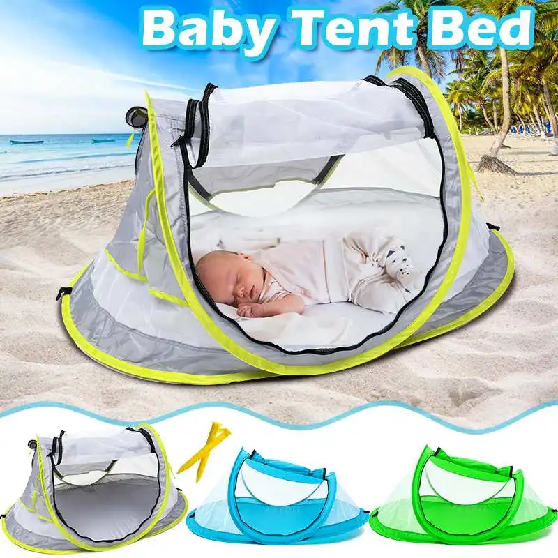 

4 Types Baby Travel Bed Toy Tent Portable Baby Beach Tent UPF 50+ Sun Shelter Folding Outdoor Chid Travel Bed Mosquito Net Toy