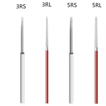 10 шт. Lamina затенение жесткий RL5 лайнер микроблейдинг Tebori иглы ручная игла для тумана бровей лезвия круглые иглы