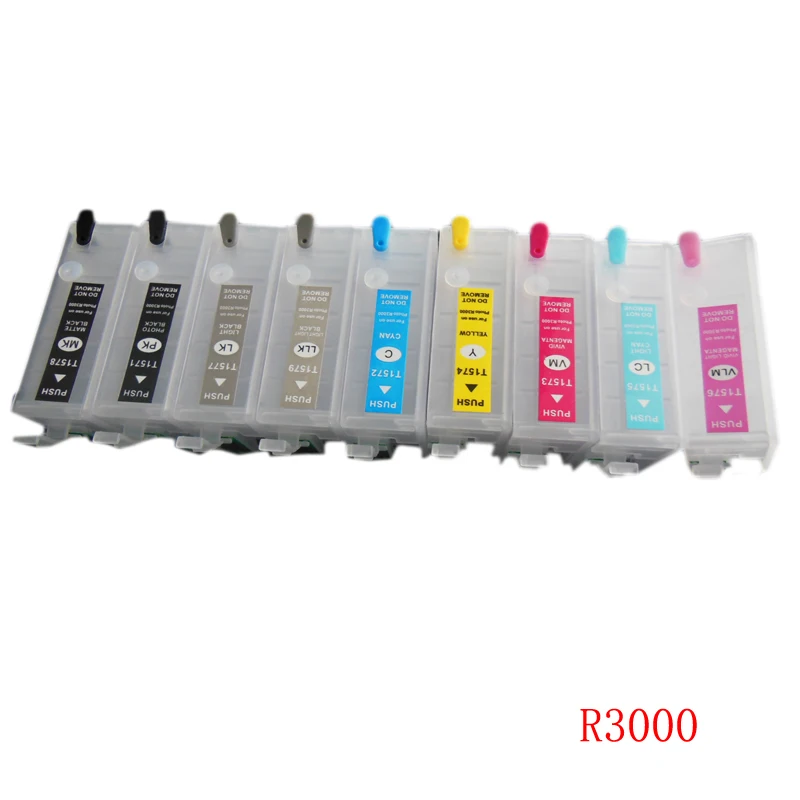 

Vilaxh For Epson R3000 Refillable cartridges for Epson stylus R3000 Printer T1571 T1572 T1573 T1574 T1575 T1576 T1577 T1578 T157
