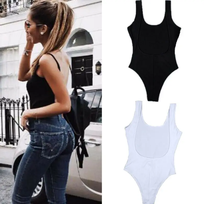 

Backless Women Romper Shirt Top Sleeveless Stretch Blouse Jumpsuit Bodysuit Tank
