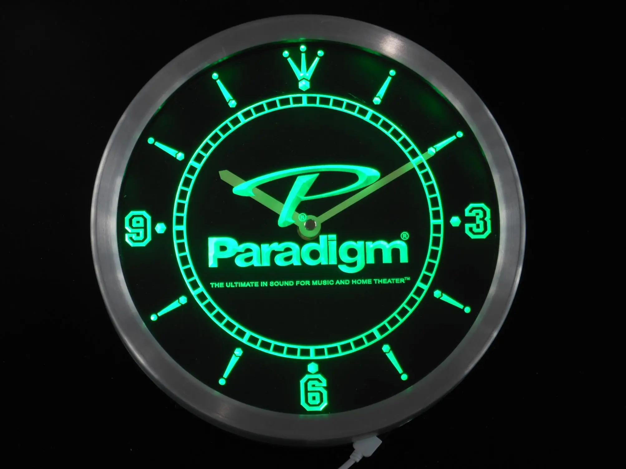  nc0432 Paradigm Speakers Home Theater Neon Light Signs LED Wall Clock - 32842909586