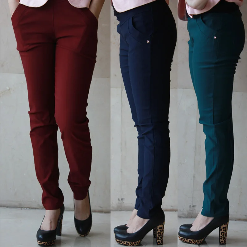 Spring and Autumn Style leggings women trousers plus size 6XL Pockets Korean version of feet High waist women's pants Spring and Autumn Style leggings women trousers plus size 6XL Pockets Korean version of feet High waist women's pants
