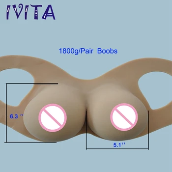 

IVITA 1800g Suntan Breast Form Realistic Silicone Breast Forms Fake Breast Boobs For Crossdresser Transvestite Mastectomy