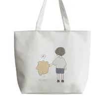 Погуляйте со мной сюжеты из японского аниме сумки сумка для покупок с персонажем из мультфильма школьная продуктовая сумка AN172