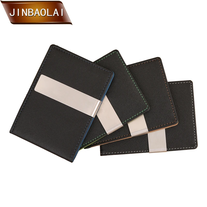 

JINBAOLAI Men Money Clip Pu Leather Magic Wallet Credit Card ID Holder Purse Money Clips Slim Bifold Synthetic Leather Wallet