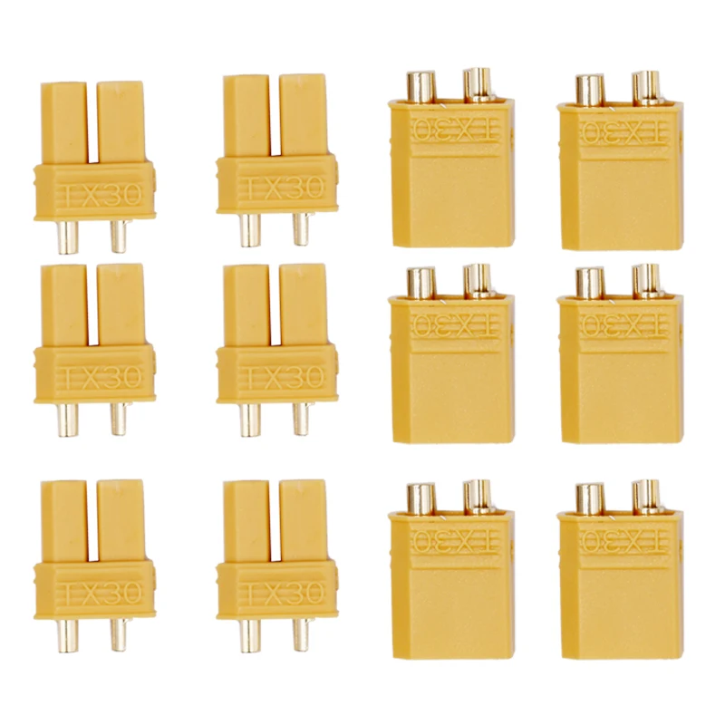 10 Pairs XT30 Male Female Bullet Connector Bullet Plug Connector For RC Li on Battery