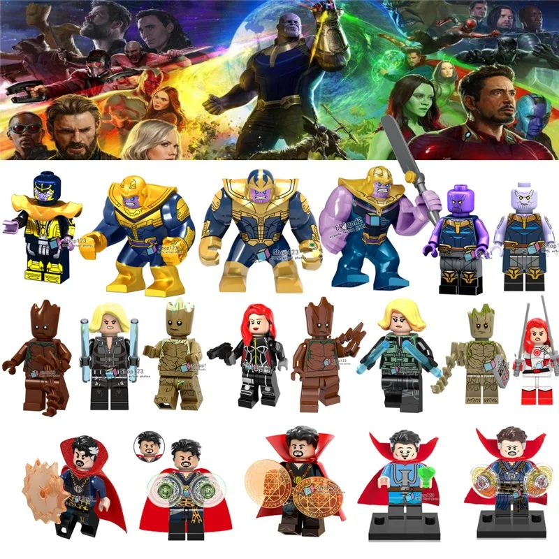 Legoing Marvel Super Heroes Avengers Action Figures Thanos Treeman Black Widow Dr. Strange Legoing Figures Building Blocks Toys Legoing Marvel Super Heroes Avengers Action Figures Thanos Treeman Black Widow Dr. Strange Legoing Figures Building Blocks Toys
