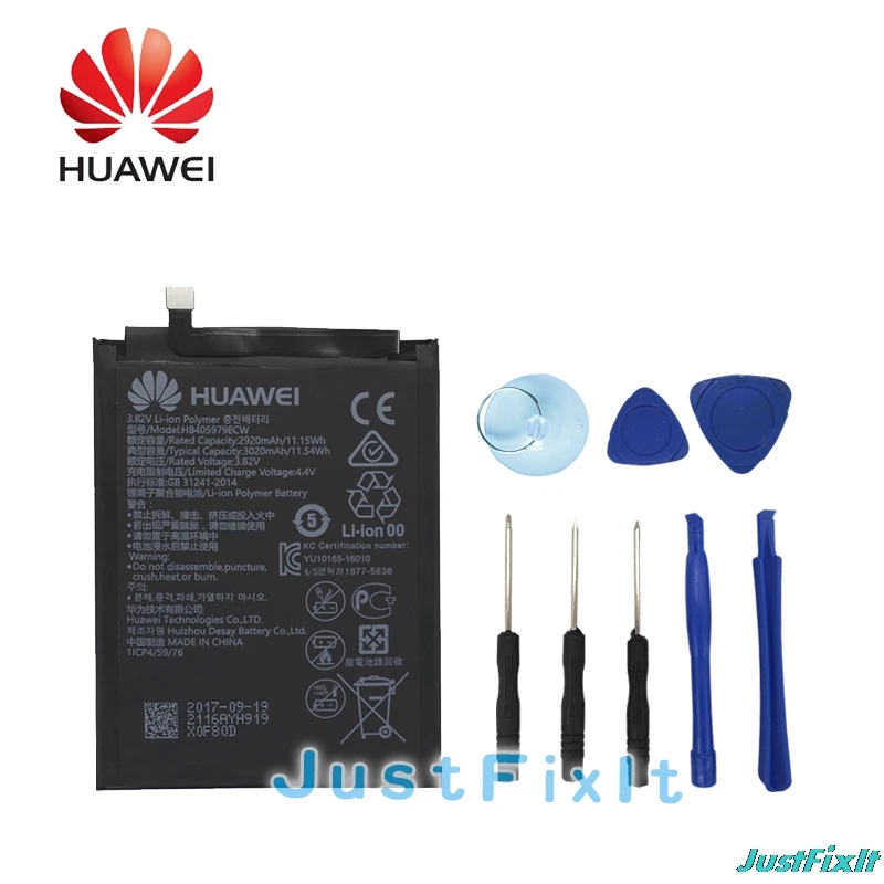 

HB405979ECW Hua Wei Original Replacement Phone Battery For Huawei Nova / Enjoy 6S / Honor 6C / Y5 2017 / P9 Lite Mini 2920mAh