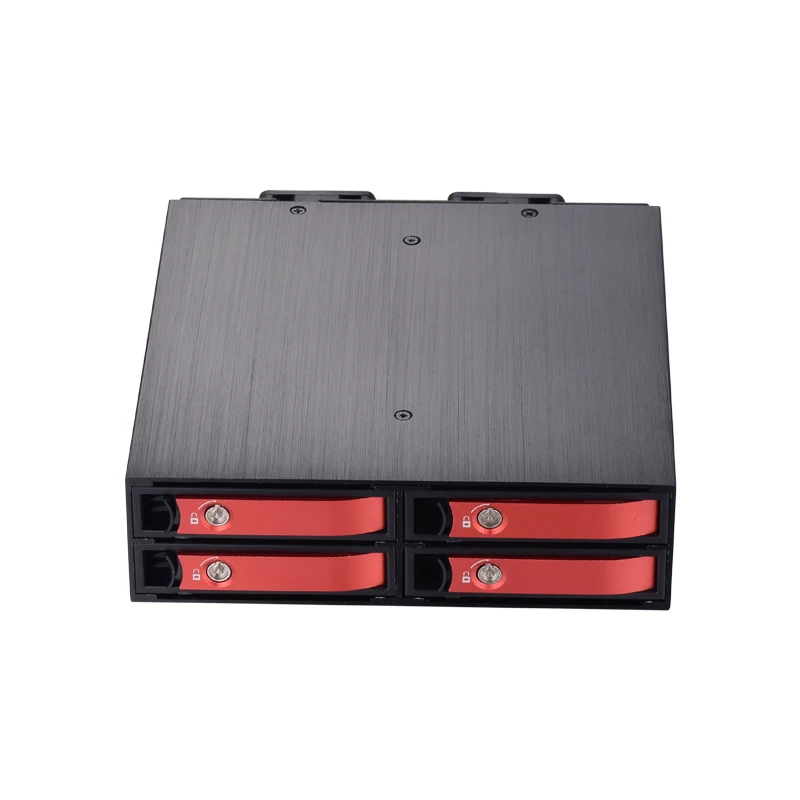 

Four bay 2.5 inch to 5.25 inch HDD/SSD mobile rack with two fan with all aluminum alloy bracket backplane HDD/SSD enclosure