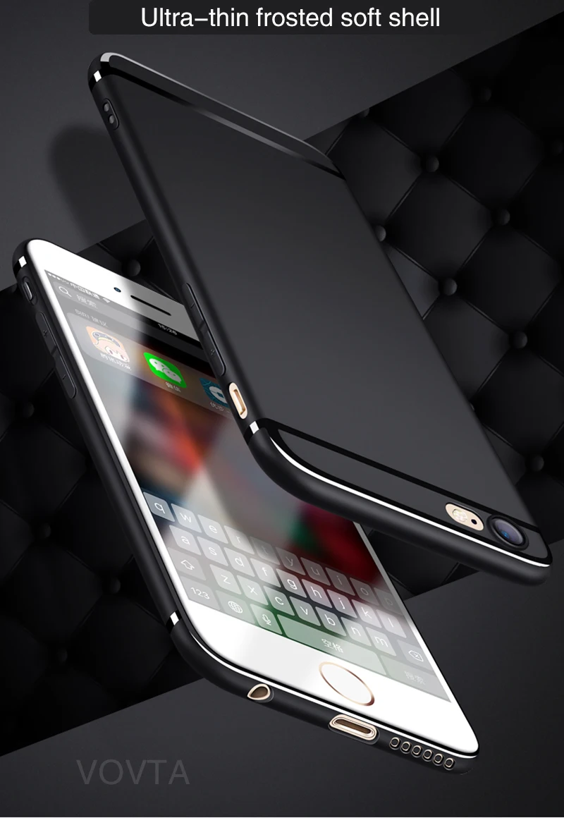 VOVTA Ultra Thin Phone Case for iPhone 6 6s Cases 6 6s Plus Luxury TPU Plastic Cover For iphone 7 8 Case 7 8 Plus SE 5 5s Cases1