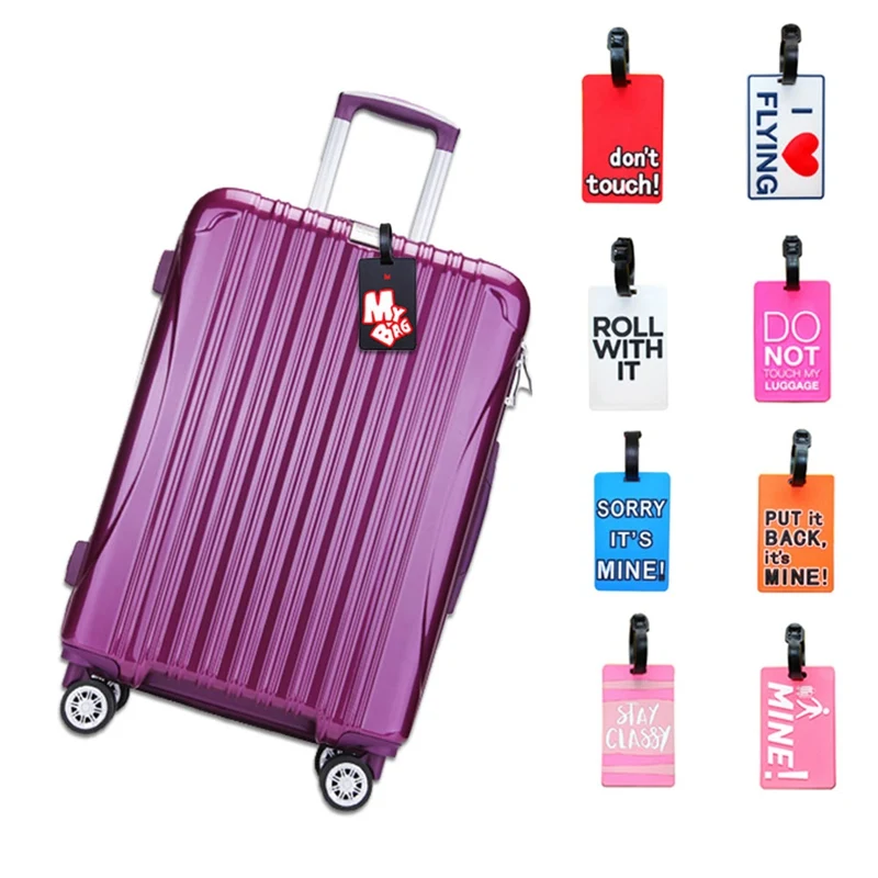 

New Arrival Silicone Cartoon Travel Luggage Tags Name Address Tel Bag Label Baggage Marks Party Favors