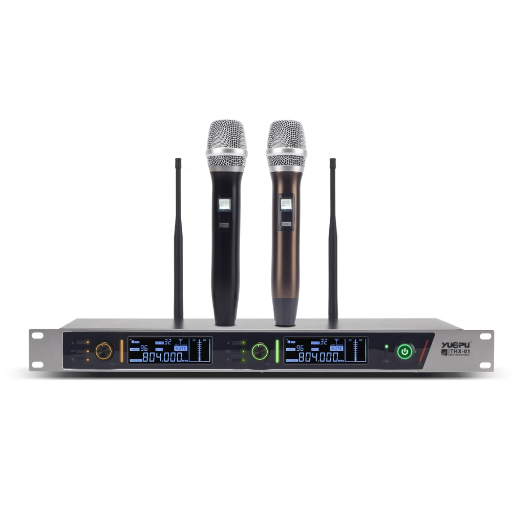 YUEPU UHF THX-01 профессиональный двойной беспроводной микрофон системы сценические представления