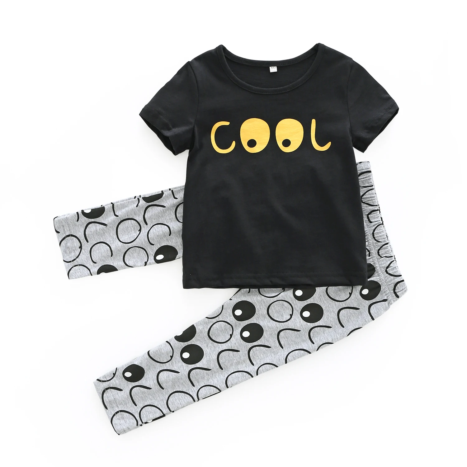 Voguish boutiqu newborn clothes for baby boys clothes short sleeve summer cotton t-shirt with leggings 2pcsset