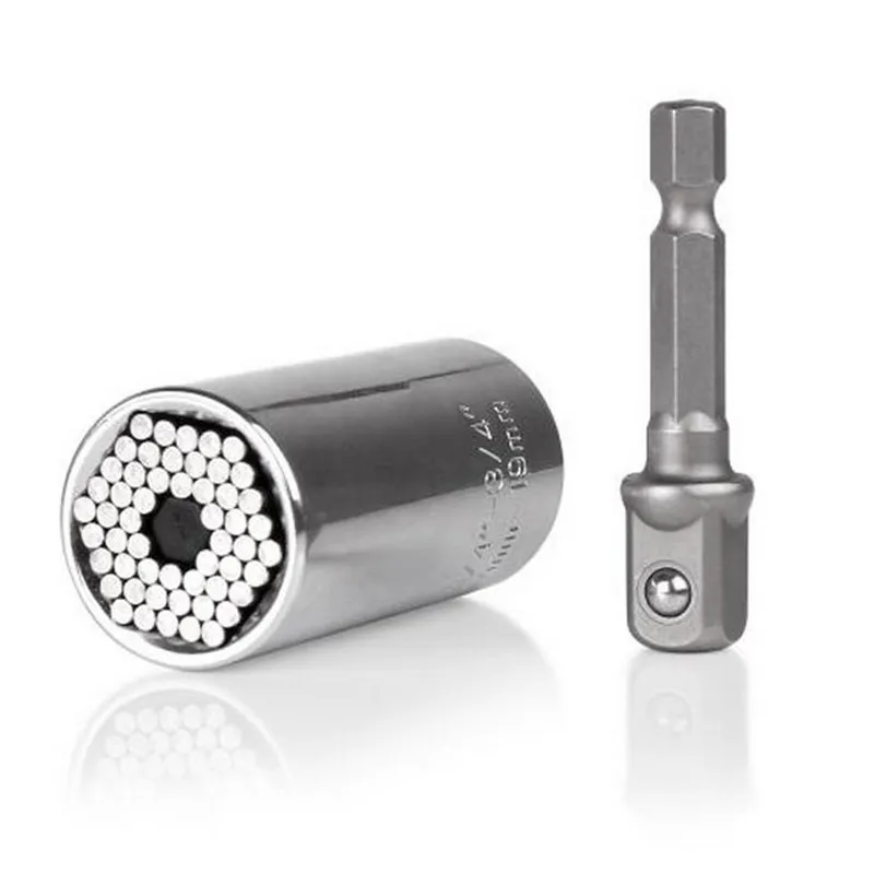 

Torque Wrench Head Set Socket Sleeve 7-19mm Power Drill Ratchet Bushing Spanner Key Gator Magic Grip Multi Hand Tools