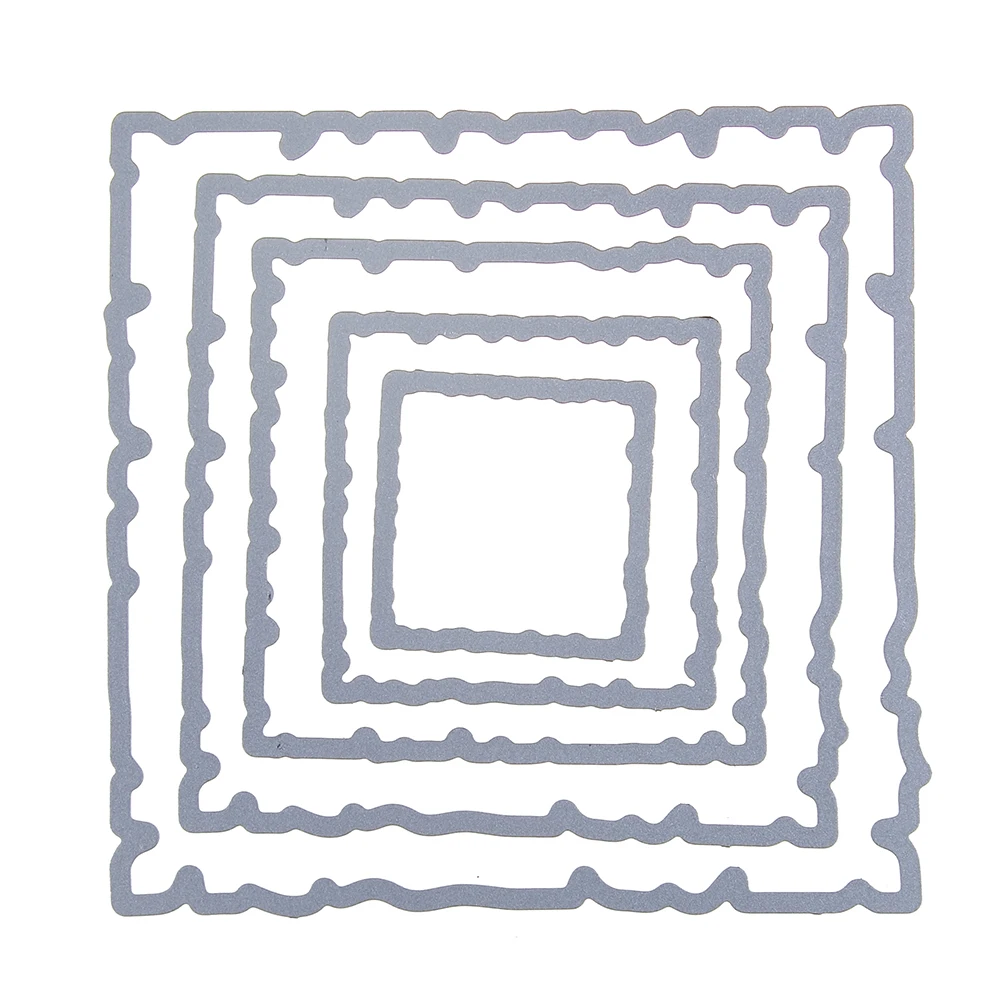  95*94mm Irregular Square Border Metal Cutting Dies 3D DIY Scrapbooking Carbon Sharp Craft Die Photo - 32845855850