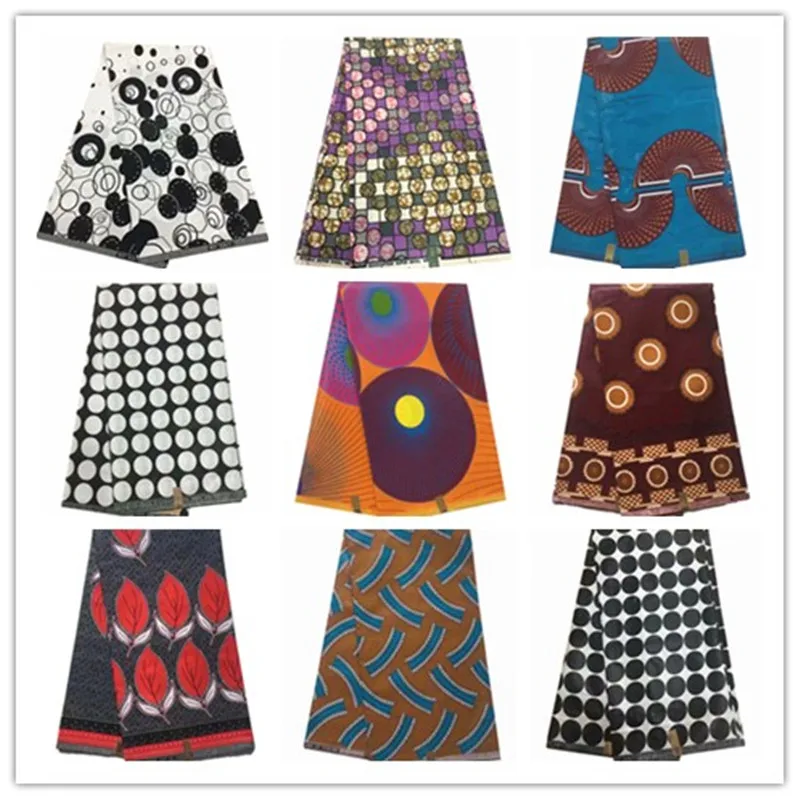 

Sexy Dress 100% Cotton Real Wax Print Fabric Ankara Fabric 6 Yards New Pattern Batik Nigeria Fabric Hot Selling Tissu 804