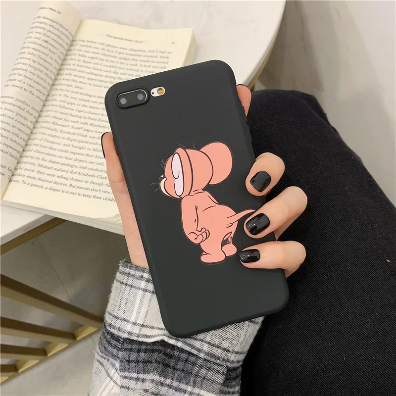 

Cute Cartoon Phone Case For iphone XS Max XR X Case For iphone 6 6s 7 8 plus Cover Fashion Matte Soft Cases Silicone Capa Coque