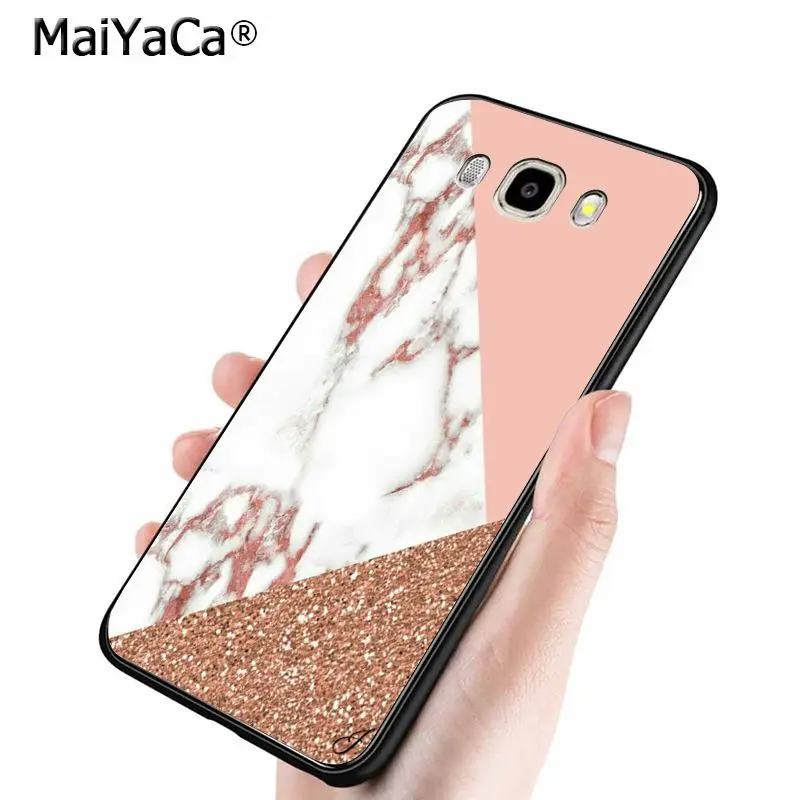Fashion Geometric Splice Pattern Marble gold pink marble stone