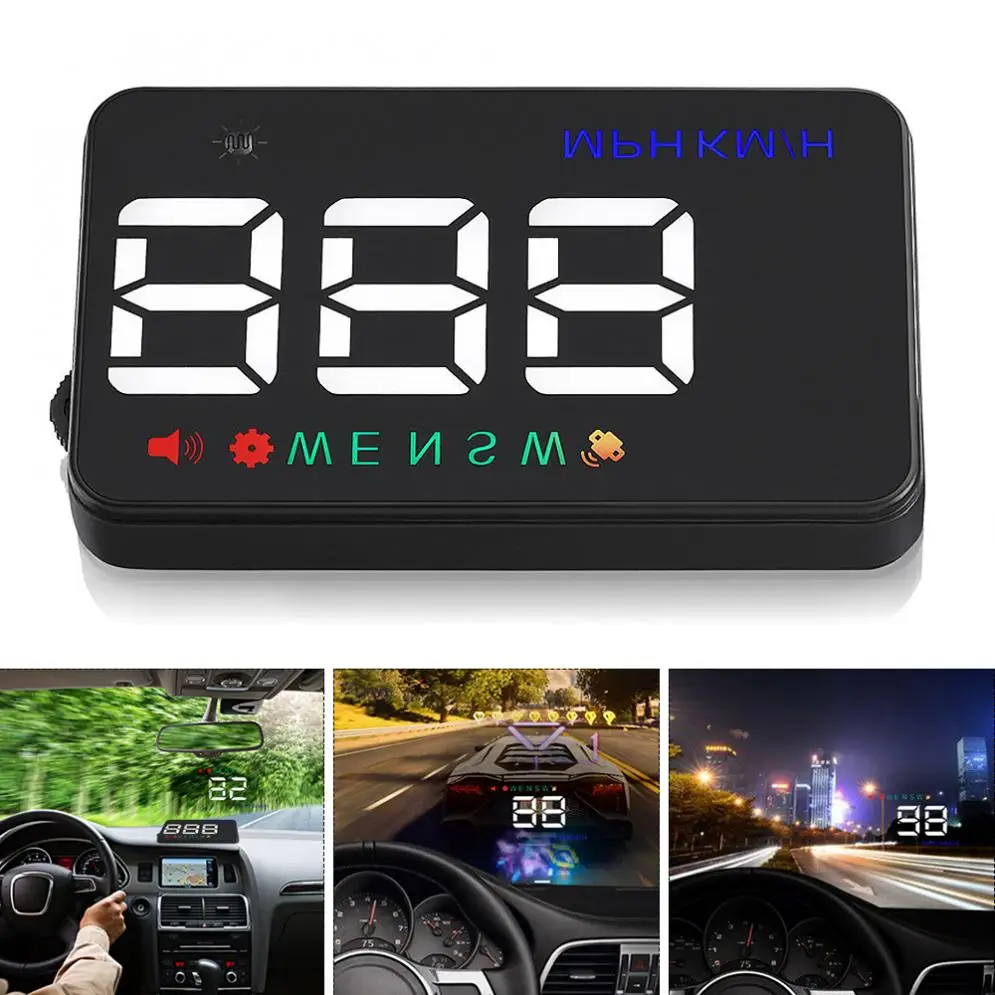 Универсальный A5 3,5 дюймов Автомобильный дисплей лобовое стекло проектор Спидометр превышение Предупреждение gps спутниковый 2 Режим дисплея