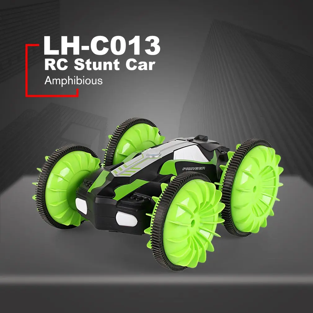LH-C013 2,4 г Внедорожный гоночный подъемник амфибия RC трюк автомобиль водонепроницаемый 4WD игрушка дистанционное управление 360 'Вращение светодиодный свет