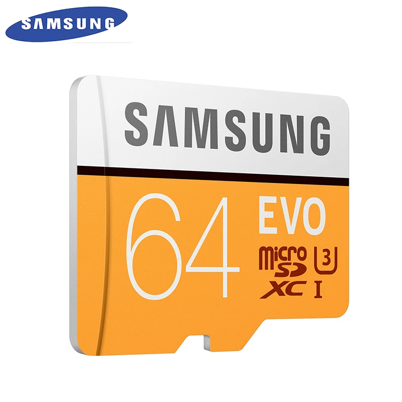 SAMSUNG EVO 64 Гб U3 карта памяти класс 10 Micro SD TF/SD карты C10 R100MB/S MicroSD XC UHS-1 поддержка 4K UItra HD