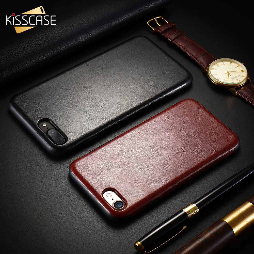 KISSCASE حقيبة لهاتف أي فون 7 6 s 8 زائد حالات بو الجلود حالة سيليكون الغطاء ضئيلة ل فون X XS ماكس XR 6 6 s 7 8 زائد عودة حالة
