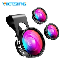 VicTsing 3 In 1 Universal Clip 180 Degree Camera Phone Lens Fisheye Lens 10X Macro 0