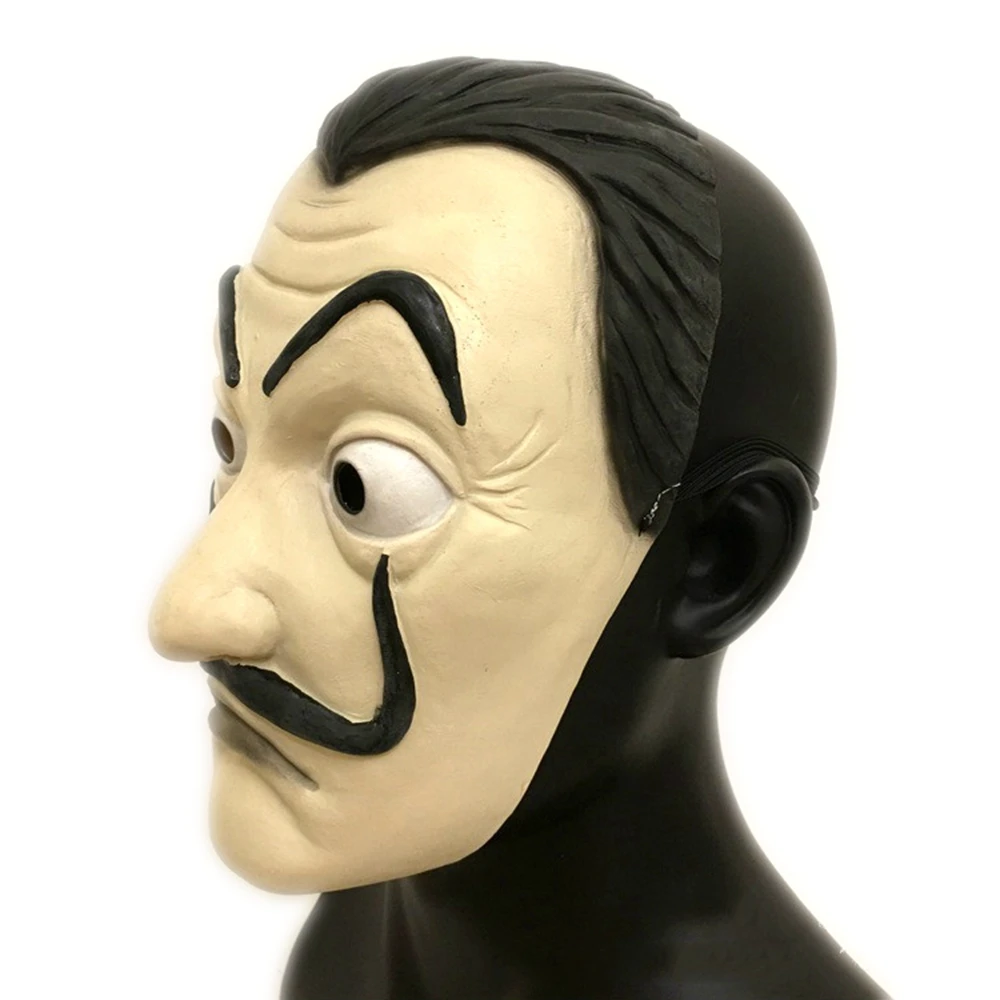 Маска для косплея из латекса, салвана дали, дома бумаги, Salvador Dali, для взрослых, латексные маски