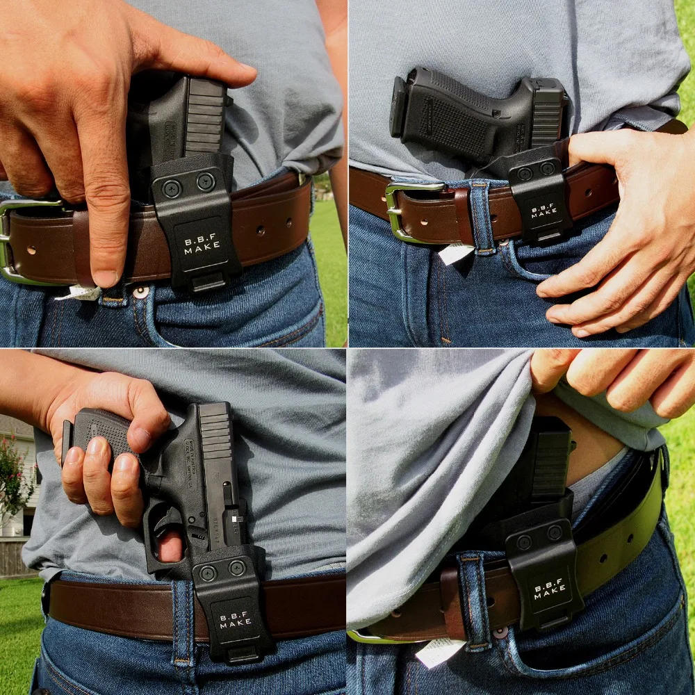 BBF Make IWB Тактический KYDEX пистолет кобура Glock 19 17 25 26 27 28 43 22 23 31 32 Внутри Скрытого