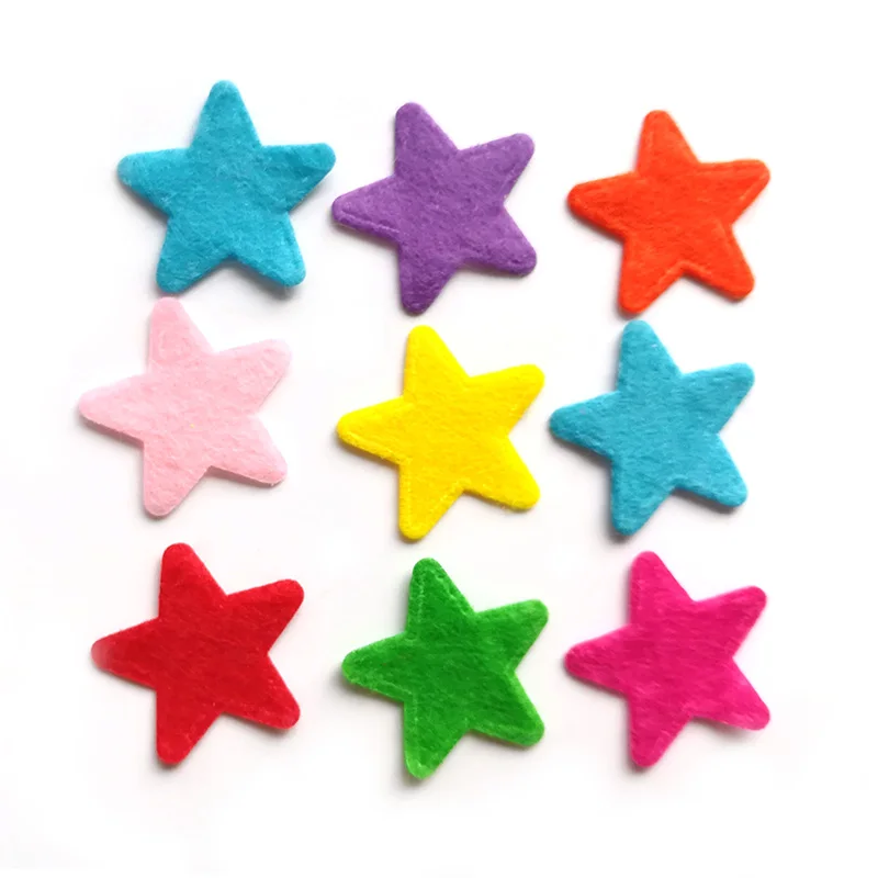 1000PCS 2.5CM felt patches Star Felt Appliques for clothes diy craft