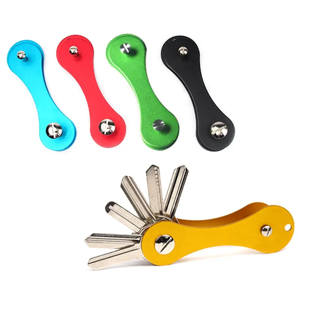 

Aluminum Smart Key Holder Organizer Clip Folder Keychain Pocket car key case key chain&Key Wallets ring collector housekeeper
