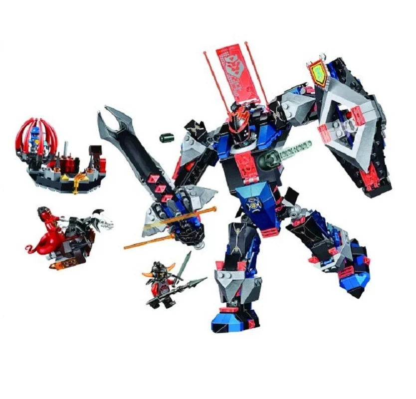 

Bela 10519 Nexus Nexo Knights The Blacks Mech Clay Moltor Robot Models Building Blocks Bricks Compatible Legoings Giftse Toys