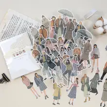 60 шт. еда девушка лес жестов индекс Васи бумажные наклейки украшения DIY ablum дневник в стиле Скрапбукинг этикетка стикеры kawaii канцелярские принадлежности