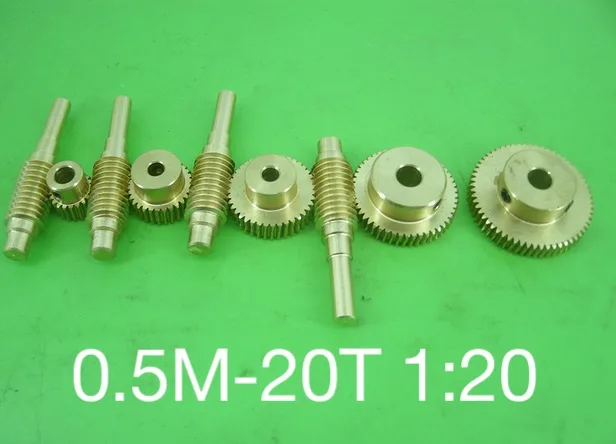 

0.5M-20T 1:20 worm rod and worm gear wheel Reduction ratio motor essential combination-Outer Diameter:12.4mm Hole:3mm