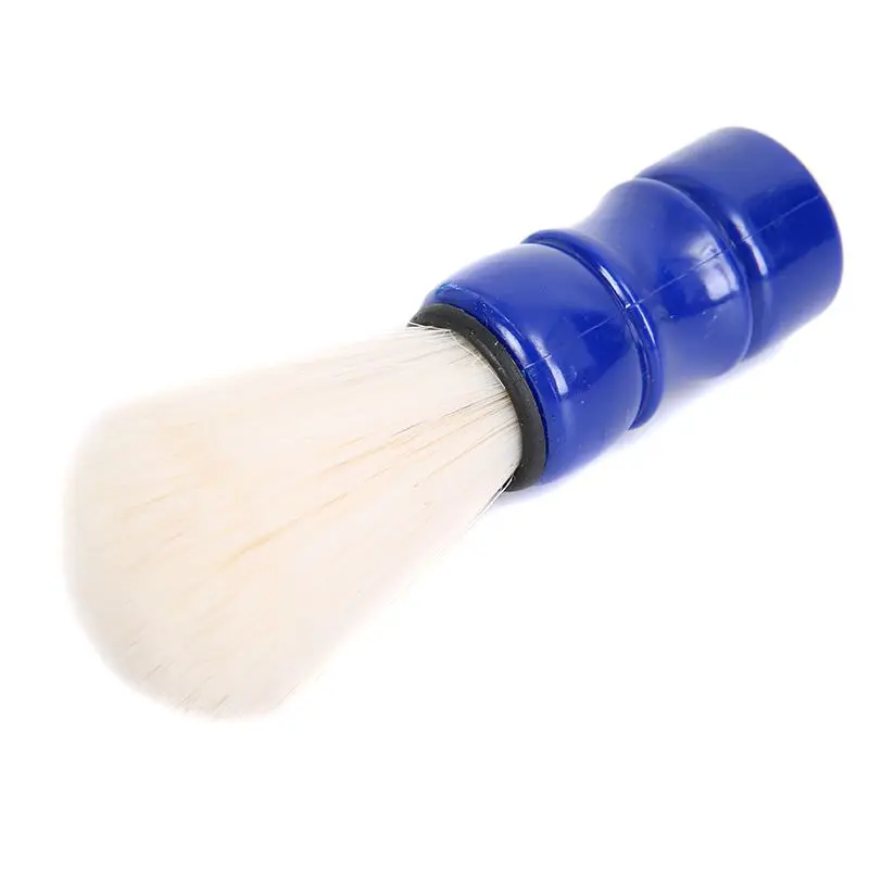 Mayitr 1pc Men's Plastic Handle Beard Mustache Cleaner Barber Shaving Brush Random Color For Salon Barber