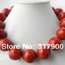 1" 16 мм красный коралл круглый Ne0klace