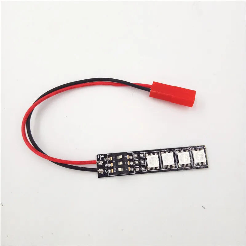 Andralyn RGB 5050 LED Light Board 5V 12V 16V 7Colors Switch Module JST Plug for DIY RC FPV Multicopter Mini Quad 180 230 QAV250 (8)