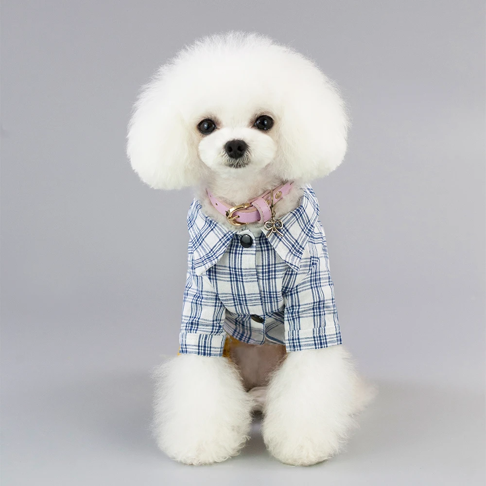 Plaid Dog Clothes Summer Pet Clothing for Dog Cat Pet Bib Pants Chihuahua Clothes S-XXL for Small Dogs Spring Autumn (7)