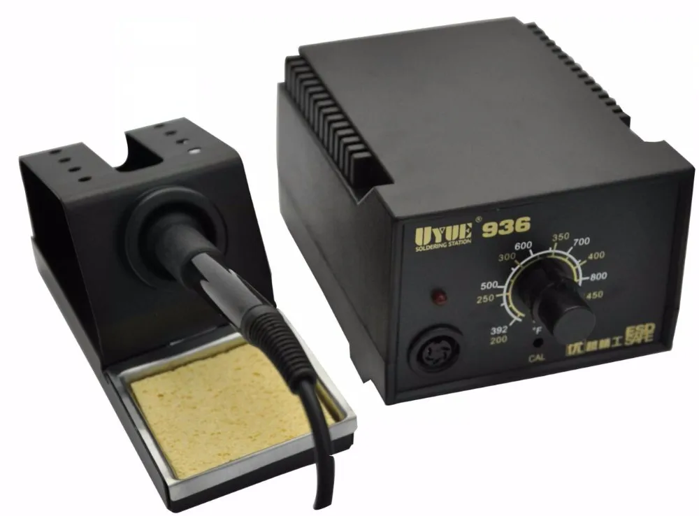 UYUE 936 постоянная температура 60 Вт электронный паяльник набор SMD паяльная станция Цифровой паяльник+ 10 шт. железных наконечников