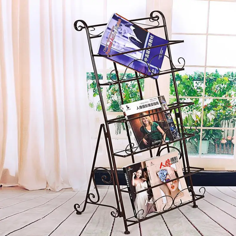 

Magazine Racks Office Furniture home Commercial Furniture iron portable Bookcase magazine rack can customize new 336*40*101cm