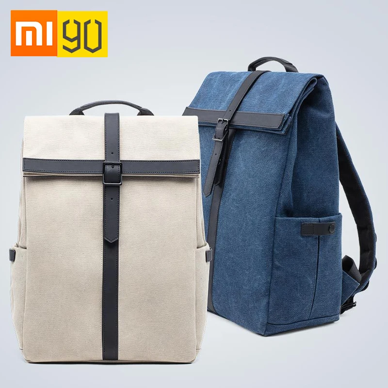 

2019 New Xiaomi 90FUN Grinder Oxford Casual Travel Backpack 15.6 inch Laptop bag British Style Backpacks For Men Women Boy Girl