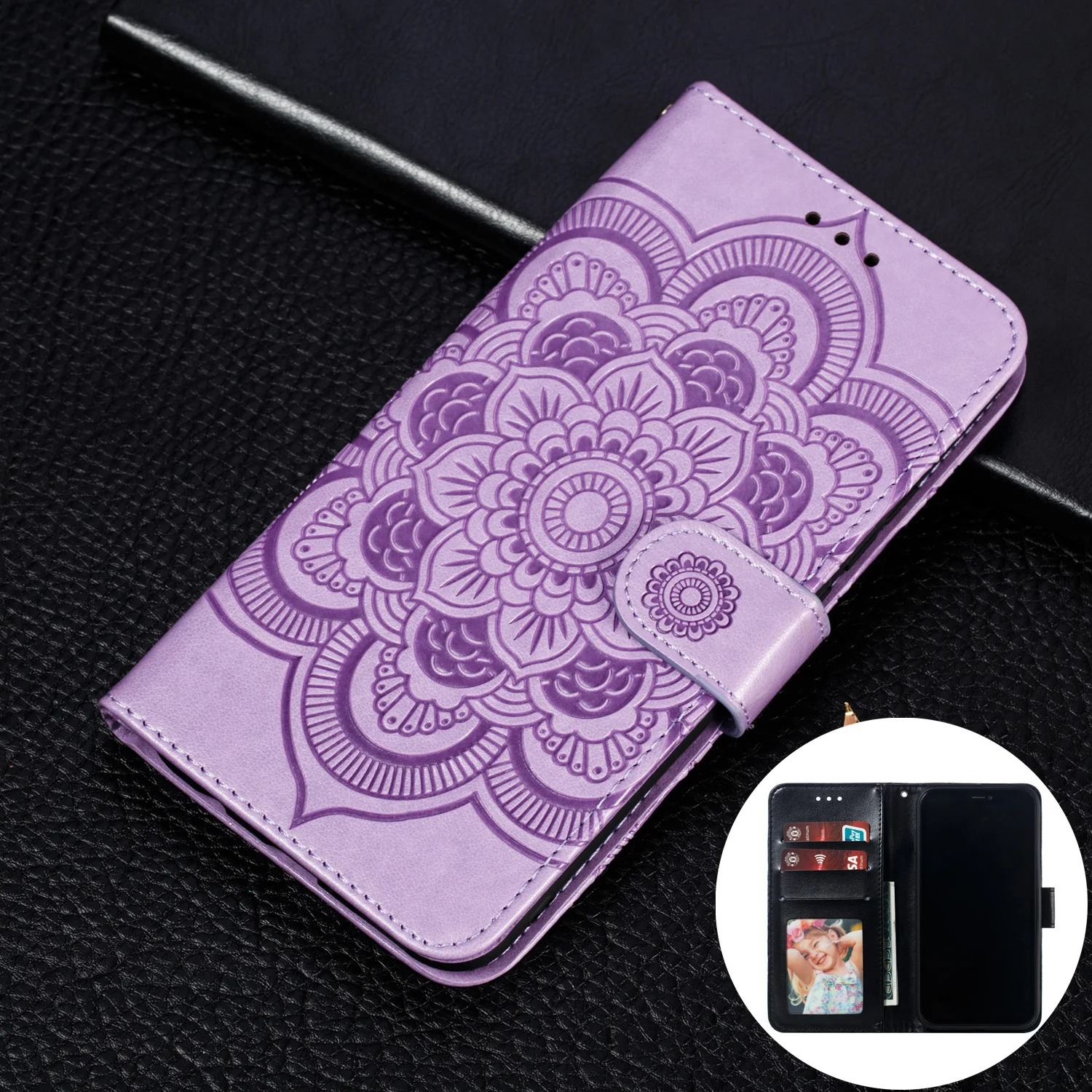 Fashion PU Leather Card Holder Flip Case Cover For Honor 7A 7S 8X 10 Lite Prmium 8A V20 View 20 10i 20i Nova 3I 4 P Smart Plus | Мобильные