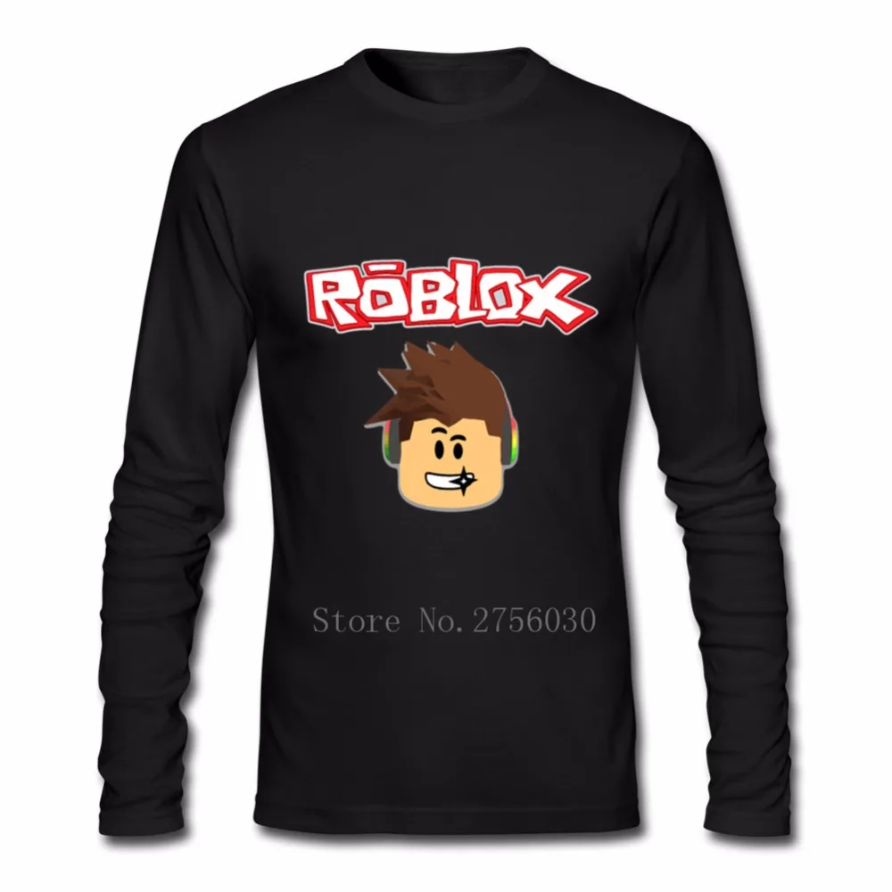 Roblox Men's T Shirts Man Autumn O Neck Long Sleeve T Shirts Adult