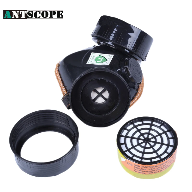 

Dual Anti-Dust Protection Paint Paint Industrial Chemical Mask Pesticide Dustproof Fire Escape Respirator Carbon Filter Masks