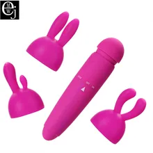 EJMW Silicone Vibrator Sex Toys For Woman With 3 Hat Dildo Vibrator For Women Realistic Magic Wand Massager ELDJ253