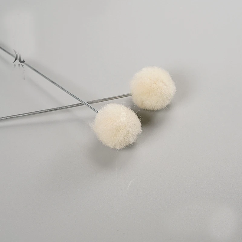 100Pcs Leather Dye Wool Daubers Ball Brush for DIY Crafts Dauber Dyeing Applicator with Metal Handle for DIY Crafts Projects